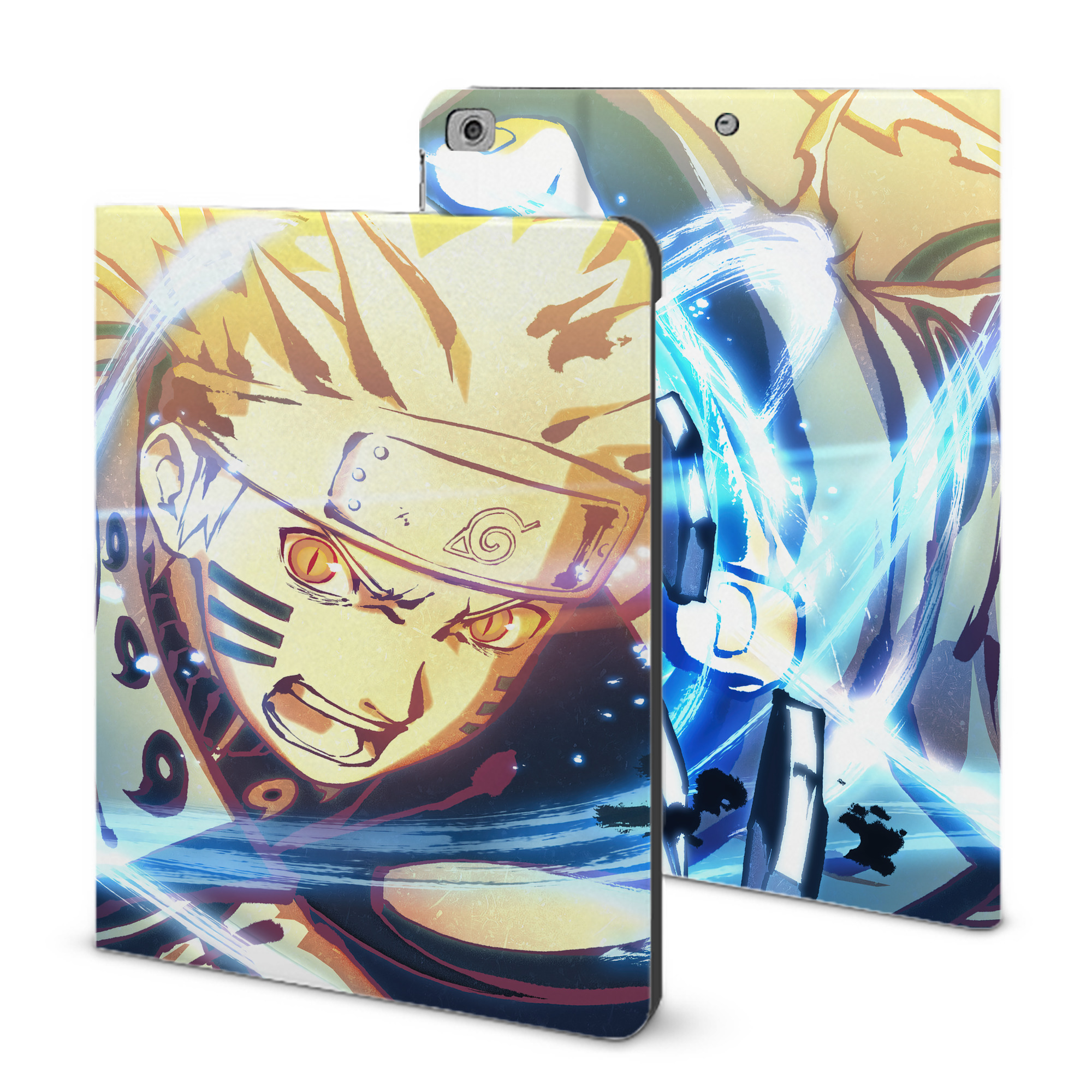 （画像用） NARUTO -ナルト- NARUTO -ナルト- 疾風伝 IPad ケース ブック型 PUレザー TPU 耐衝撃 軽量 薄型 ペン収納なし 全面保護 IPad 各モデル対応